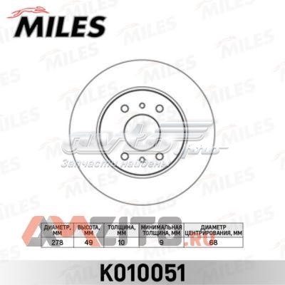 K010051 Miles disco de freno trasero