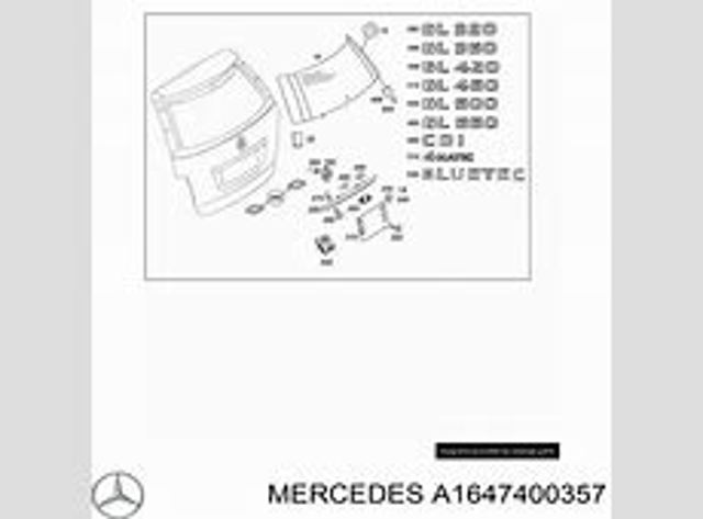 Ventanilla costado superior izquierda (lado maletero) Mercedes ML/GLE (W164)