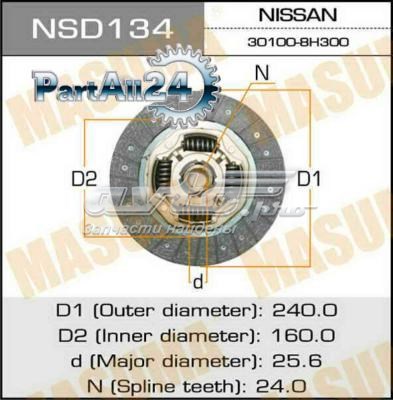 Embrague de disco Masuma NSD134