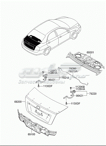 692002F591 Hyundai/Kia tapa del maletero