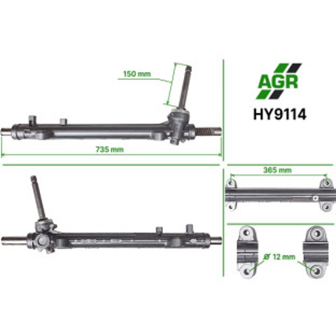 HY9114 AGR cremallera de dirección