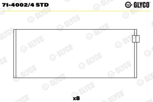 7140024STD Glyco Juego de cojinetes de biela, estándar (STD)