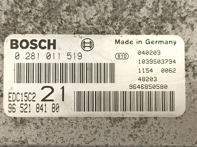 9646850580 Peugeot/Citroen Centralina Del Motor