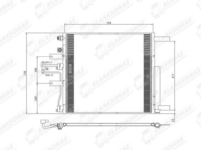 52014632AA Chrysler condensador aire acondicionado