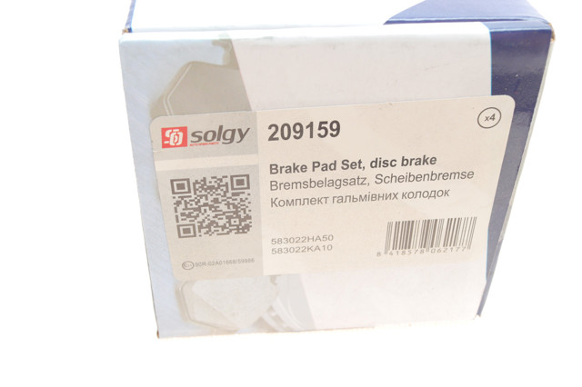 Pastillas traseras de freno Solgy 209159 precio, desde 20,75 EUR
