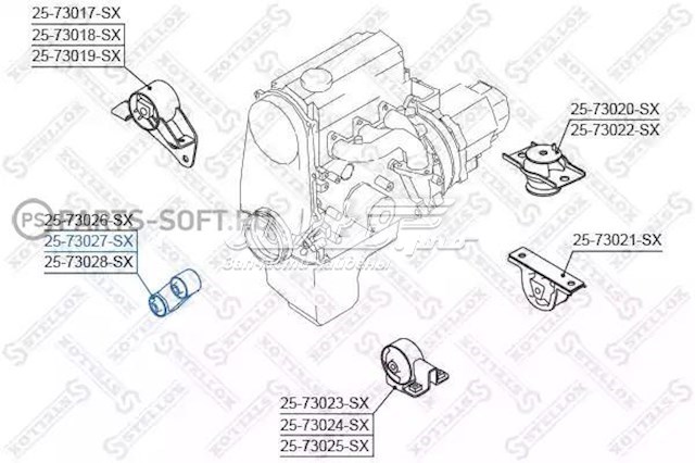 2573027SX Stellox soporte motor delantero