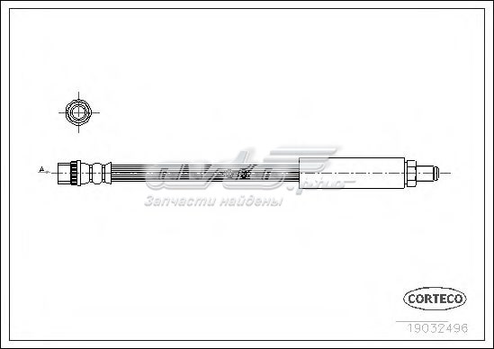 Tubo flexible de frenos CORTECO 19032496