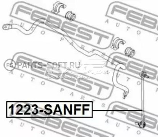 1223-SANFF Febest soporte de barra estabilizadora delantera