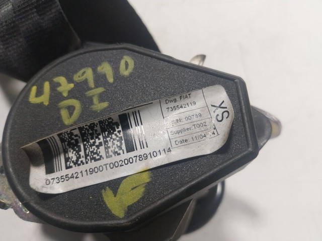 735542119 Peugeot/Citroen Cinturón de seguridad delantero izquierdo