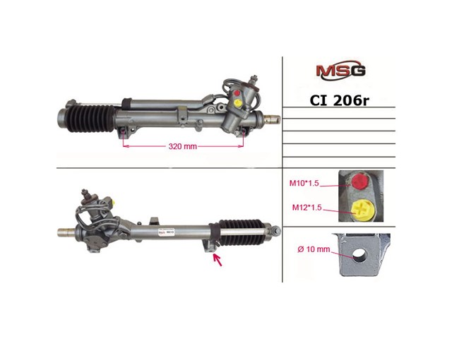 CI205R MSG Rebuilding Cremallera caja de direccion