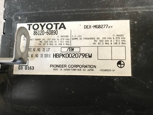  Toyota 8612060890