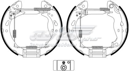 Kit frenos, disco de tambor, con cilindros, completo para Ford Fiesta (CB1)