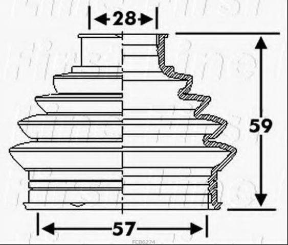 Fuelle, árbol de transmisión trasero exterior VAG 8R0598203