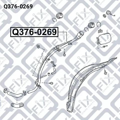 Tubo del depósito al cuello de llenado Q3760269 Q-fix