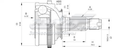 CVJ524410 Open Parts junta homocinética exterior delantera