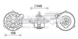 HY8404 AVA motor eléctrico, ventilador habitáculo