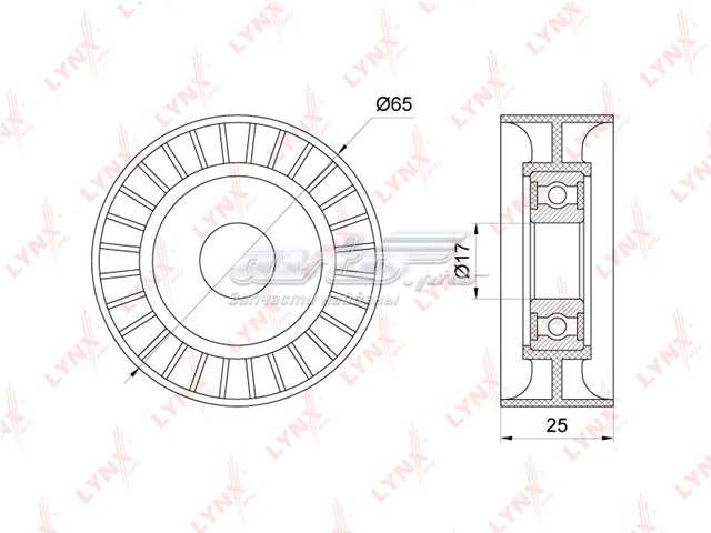 PB5203 Lynxauto rodillo, correa trapecial poli v