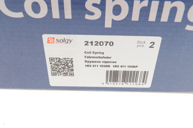 Muelle delantero Solgy 212070 precio, desde 32,00 EUR