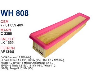 Filtro de aire WH808 Wunder