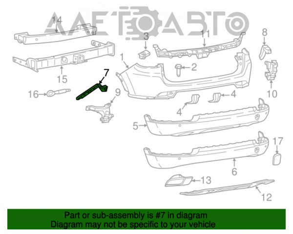 Comprar FP3812961 FPS Soporte exterior derecho del parachoques trasero