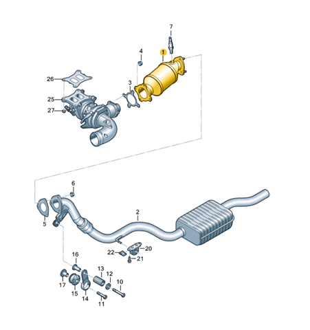 4M0254252HX VAG catalizador