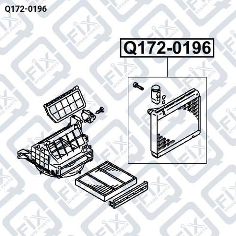 Q172-0196 Q-fix evaporador, aire acondicionado