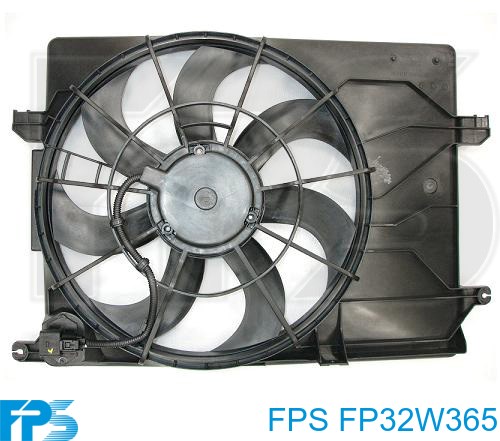 FP 32 W365 FPS difusor de radiador, ventilador de refrigeración, condensador del aire acondicionado, completo con motor y rodete