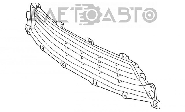 FP 8156 910 FPS rejilla de ventilación, parachoques trasero, central