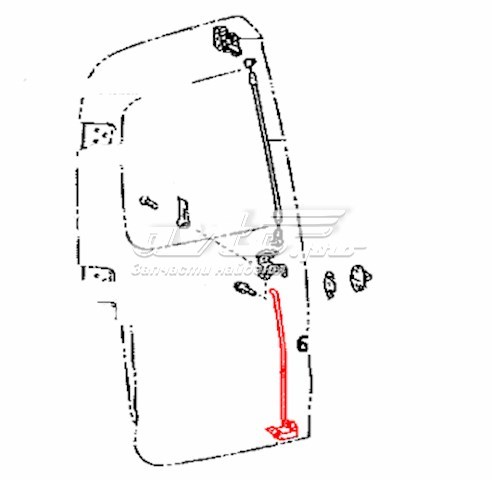 Cilindro de cierre de puerta delantera izquierda para Toyota Hiace (H1, H2)