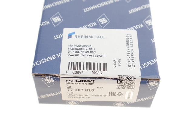 Juego de cojinetes de cigüeñal, cota de reparación (+0,25 mm) Kolbenschmidt 77907610 precio, desde 32,88 EUR