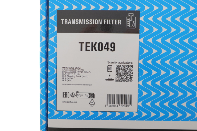 Filtro de transmisión automática TEK049 Purflux