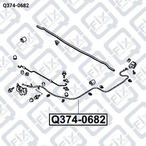 Q374-0682 Q-fix cable de apertura de capó del motor