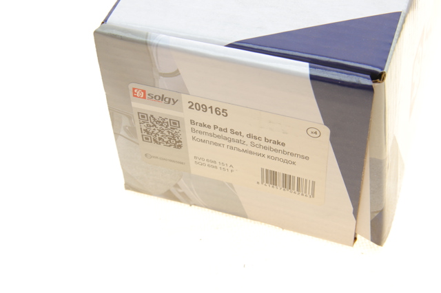 Pastillas freno delanteras Solgy 209165 precio, desde 31,01 EUR