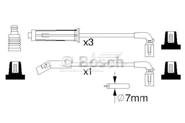 986356980 Bosch Cables de alta tensión, juego
