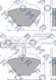 Pastillas de freno traseras FOMAR FO446081
