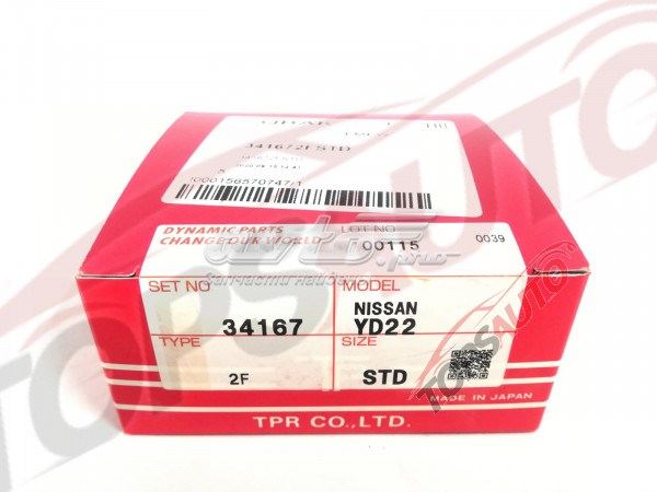 Juego de anillos de pistón, motor, STD 34167STD TPR