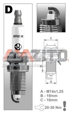 DOX15LE1 Brisk Bujía de ignición
