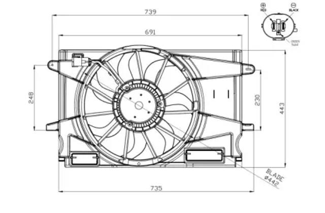 Ventilador de refrigeración del motor General Motors 39012568