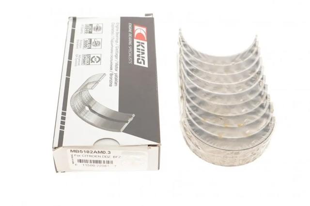 Juego de cojinetes de cigüeñal, cota de reparación (+0,25 mm) MB5182AM03 King