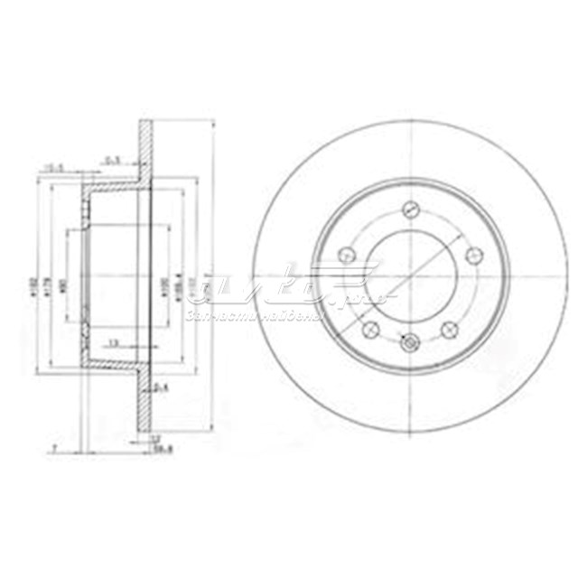 BG3681 Delphi disco de freno trasero