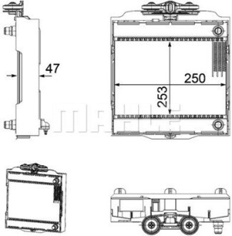 CR 923 000P Mahle Original enfriador de motor izquierdo