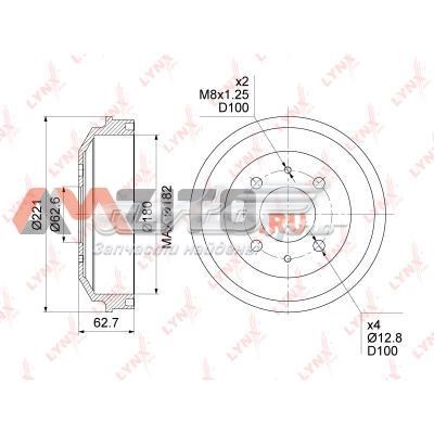 BM1067 Lynxauto freno de tambor trasero