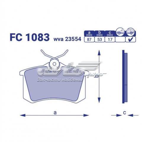 Pastillas de freno traseras de disco FRICO FC1083