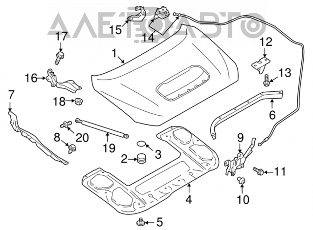 Comprar 57330SG060 Subaru Cable de capó del motor