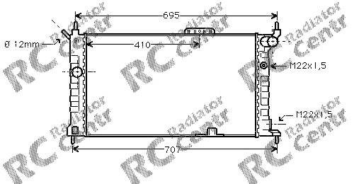 FP 52 A258-P FPS radiador refrigeración del motor