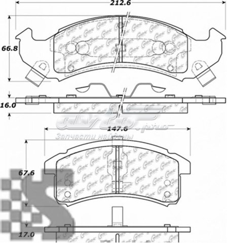 10405050 Centric Parts pastillas de freno delanteras