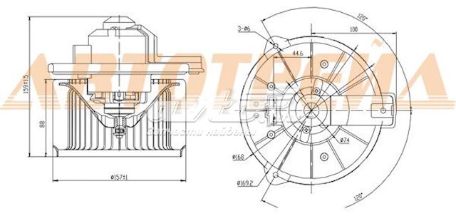 ST8710360220 SAT motor eléctrico, ventilador habitáculo