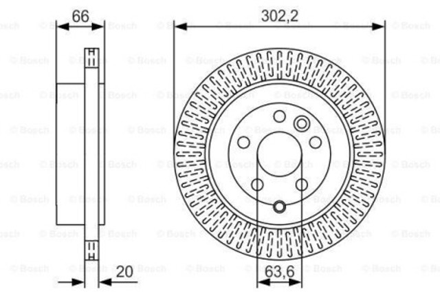 0 986 479 U44 Bosch disco de freno trasero