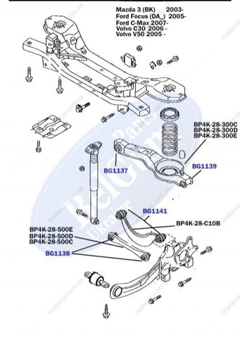 BG1138 Belgum Buje del brazo transversal trasero