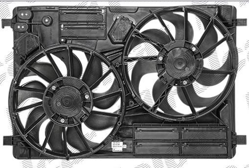1842148 Ford difusor de radiador, ventilador de refrigeración, condensador del aire acondicionado, completo con motor y rodete
